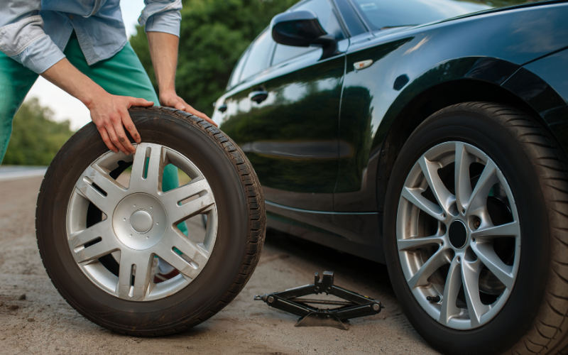 fixing a brokedown car