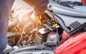 Charging car battery using a portable charger